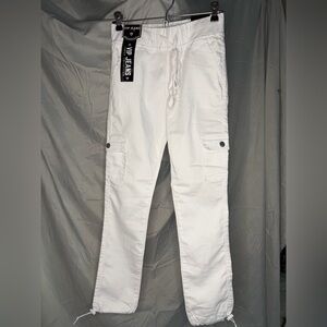NWT: VIP Crisp White Cargo Pants